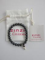 Zinzi armband antraciet met bedel nieuw, Sieraden, Tassen en Uiterlijk, Armbanden, Zwart, Nieuw, Ophalen of Verzenden, Met bedels of kralen