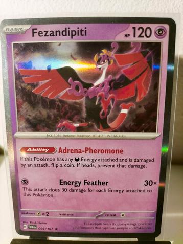 Fezandipiti 096/167 - Twilight Masquerade Pokémonkaart beschikbaar voor biedingen
