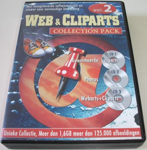 PC CD-Rom *** WEB & CLIPARTS *** 3-Disc Collectionpack Vol 2, Computers en Software, Ontwerp- en Bewerkingssoftware, Zo goed als nieuw