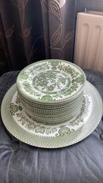 Gebak stel groen 13 delig, Antiek en Kunst, Antiek | Servies los, Verzenden