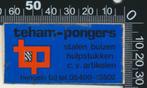 Sticker: Teham Pongers Stalen Buizen - Hengelo, Ophalen of Verzenden, Zo goed als nieuw, Bedrijf of Vereniging