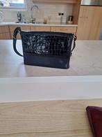 Blauw tas met leer en crokodil effect, Ophalen of Verzenden, Nieuw, Blauw, Handtas