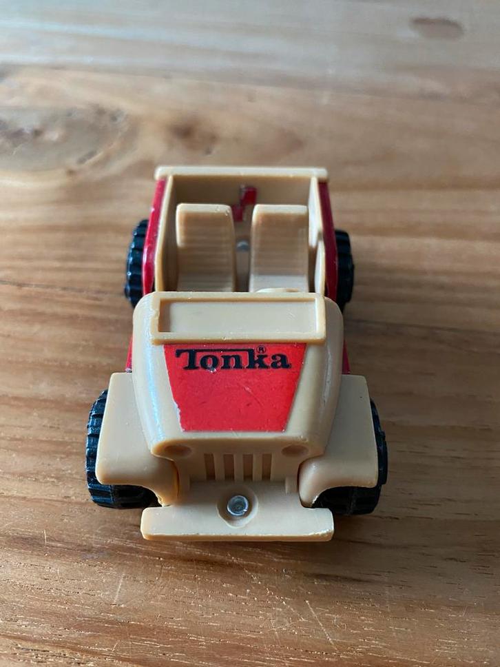 Vintage Tonka Jeep 1979 - Bruin & Rood, Verzamelen, Speelgoed, Gebruikt, Ophalen of Verzenden