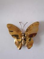 vintage koperen vlinder voor aan de wand 11x10 cm, Ophalen of Verzenden, Koper