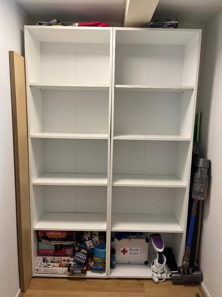 Boekenkast wit 5 vakken, Huis en Inrichting, Kasten | Boekenkasten, Zo goed als nieuw, 50 tot 100 cm, 150 tot 200 cm, 25 tot 50 cm