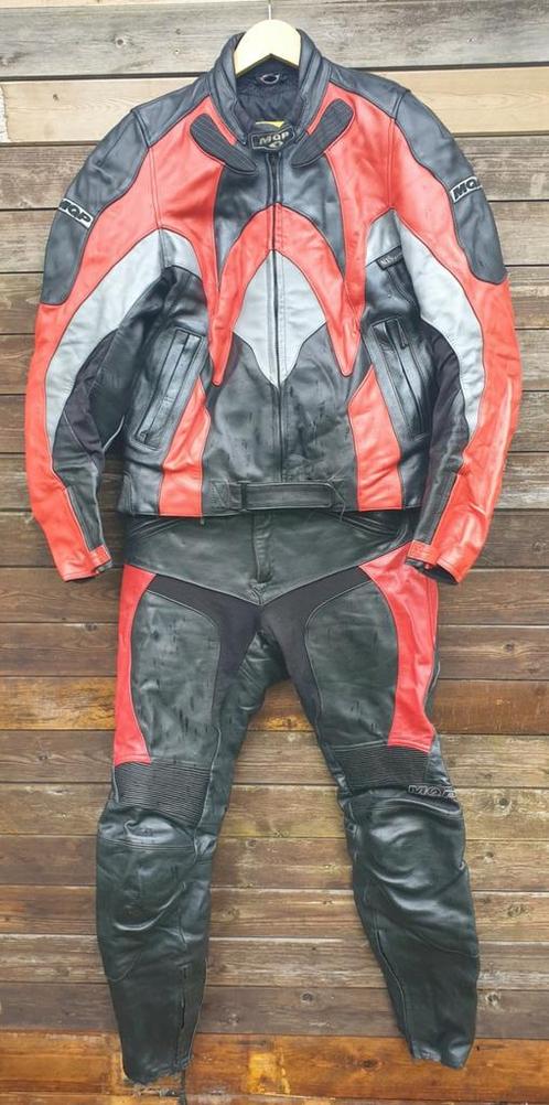Leren (heren)motorpak van MQP, Motoren, Kleding | Motorkleding, Combipak, Heren, Tweedehands, Ophalen of Verzenden