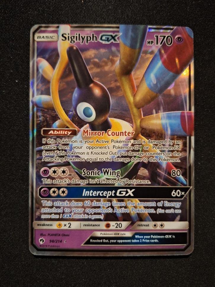 Sigilyph GX #098 (Lost Thunder), Hobby en Vrije tijd, Verzamelkaartspellen | Pokémon, Zo goed als nieuw, Losse kaart, Verzenden