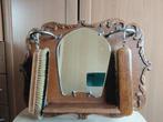 Antieke vintage spiegel met 2 kledingborstsels, Antiek en Kunst, Ophalen, Rechthoekig, Minder dan 50 cm