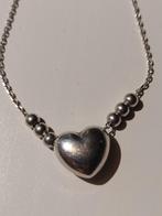 Sterling zilveren hart ketting Dyadema, Verstelbaar, Zwanensingel 239, Zo goed als nieuw, Opallove