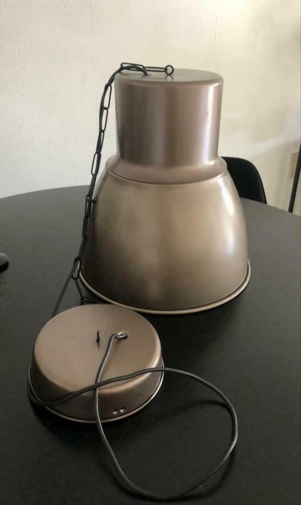 Hektar hanglamp eettafel - brons - 38cm, Ophalen, Zo goed als nieuw, Metaal, Minder dan 50 cm