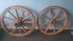 Set van 2 Prachtige Antieke Karrenwielen, Antiek en Kunst, Ophalen of Verzenden