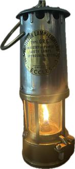 Oude Eccles mijnwerkerslamp in goede staat, Ophalen