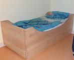 Houten antroposofisch ledikant/eenpersoonsbed essenhout, Ophalen, Gebruikt, 90 cm, Eenpersoons
