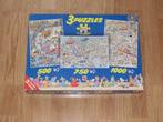 Jan van Haasteren - Combidoos 500-750-1000, Ophalen of Verzenden, 500 t/m 1500 stukjes, Gebruikt, Legpuzzel