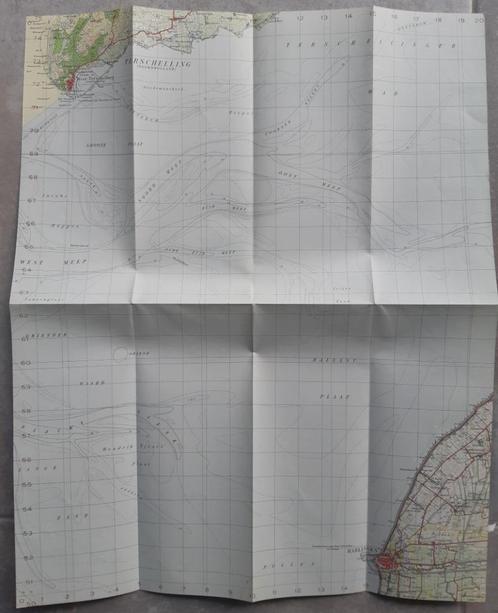 005W  / stafkaart Harlingen en West Terschelling uit 1932, Boeken, Atlassen en Landkaarten, Zo goed als nieuw, Landkaart, Nederland