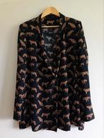Zwarte luipaard blazer van Penn&Ink N.Y, maat 44, Penn & Ink, Zwart, Maat 42/44 (L), Nieuw