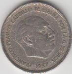 Spanje 25 Pesetas 1957 (58) Caudillo and regent , KM #787, Postzegels en Munten, Munten | Europa | Niet-Euromunten, Ophalen of Verzenden