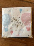 Servetten gender reveal / baby nieuw, Kinderen en Baby's, Kraamcadeaus en Geboorteborden, Ophalen of Verzenden, Nieuw
