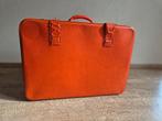 Retro Koffer - Oranje Vintage Stijl, Ophalen, Overige materialen, Gebruikt, 45 tot 55 cm