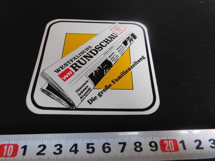 sticker krant duitsland westfälische rundschau, Verzamelen, Stickers, Zo goed als nieuw, Ophalen