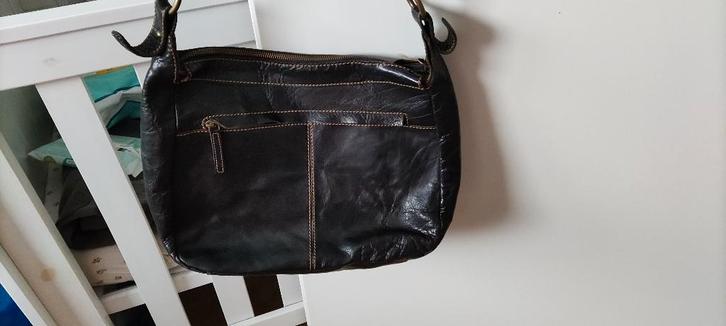 Handtas van "De Rooy, Sieraden, Tassen en Uiterlijk, Tassen | Schoudertassen, Zo goed als nieuw, Zwart, Leer, Ophalen