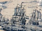Reproductie tegeltableau walvisjacht voc schepen 91x52cm., Ophalen