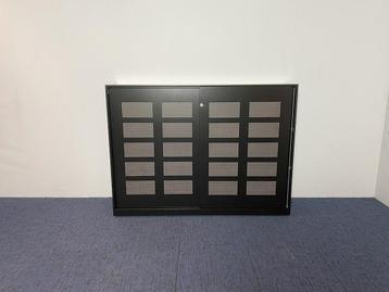 10x Schuifdeurkast Ahrend (akoestisch), nieuw zwart gespoten - afbeelding 1