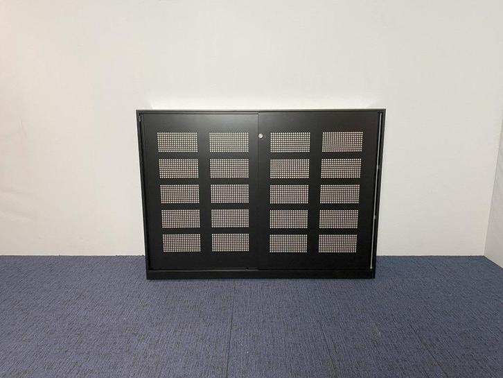 10x Schuifdeurkast Ahrend (akoestisch), nieuw zwart gespoten, Huis en Inrichting, Bureaus, Gebruikt, Ophalen