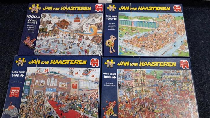 Jan van Haasteren puzzels 1000 stukjes., Hobby en Vrije tijd, Denksport en Puzzels, Gebruikt, Legpuzzel, 500 t/m 1500 stukjes