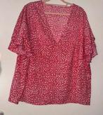 Tshirt vlindermouw roze/rood/wit maat 3XL, Maat 46/48 (XL) of groter, Ophalen of Verzenden, Zo goed als nieuw, Korte mouw