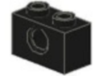 Lego Stenen 5x 1x2 Technic Hole Zwart 3700 (NIEUW) beschikbaar voor biedingen