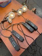 4 halogeen spotjes., Ophalen, Gebruikt, Plafondspot of Wandspot, Halogeen