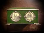 Vintage Blik Brocante Gottfried Wicklein fluweel curiosa, Verzenden