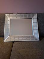 Zilveren Spiegel met Bamboe Frame, Huis en Inrichting, Woonaccessoires | Spiegels, Ophalen, Gebruikt, Minder dan 100 cm, Rechthoekig