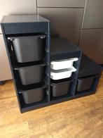 Zwarte Ikea Trofast kast / trapkast incl. 7 bakken, Ophalen, Gebruikt
