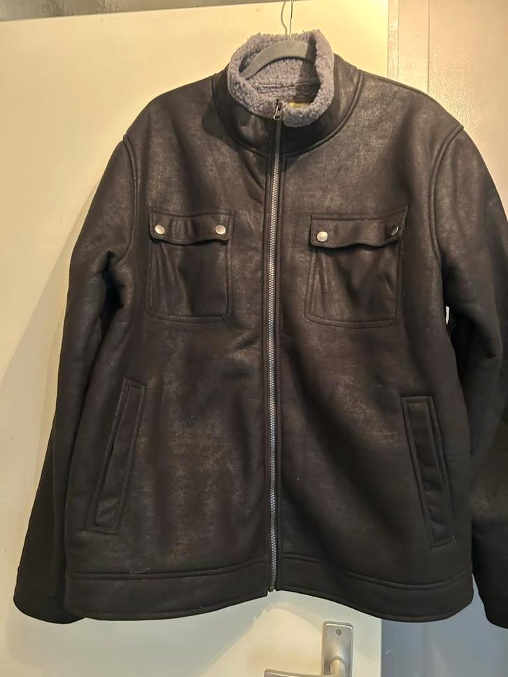 Zwarte herenjas - Atlas For Men, Kleding | Heren, Jassen | Zomer, Zo goed als nieuw, Maat 56/58 (XL), Zwart, Ophalen of Verzenden