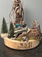 Kerststuk 'Driving Home' met lichtjes - 49cm, Ophalen of Verzenden, Nieuw