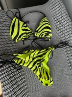Neon gele bikini met tijgerprint in maat 40, Kleding | Dames, Badmode en Zwemkleding, Bikini, Ophalen of Verzenden, Zo goed als nieuw
