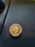 Munt met gouden laag, Ophalen of Verzenden, Overige waardes, Losse munt, Goud