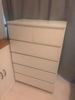 IKEA Malm Ladekast - 6 Lades - Wit, Ophalen, Kunststof, Gebruikt, 5 laden of meer