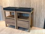 Badmeubel 60 cm staand MASSIEF EIKEN van €1995 nu €750 NEW, Ophalen, Nieuw, 50 tot 100 cm, Minder dan 100 cm