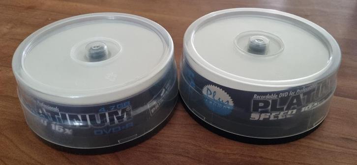 Platinum DVD-R 4.7 GB inkjet printable discs, Computers en Software, Beschrijfbare discs, Nieuw, Dvd, Op spindel, Ophalen
