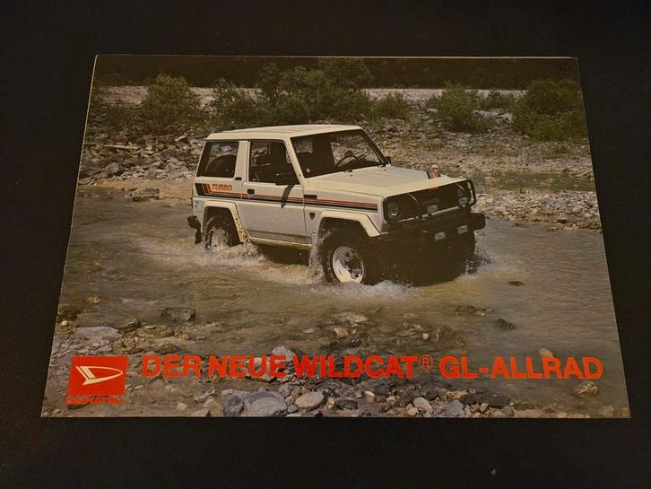 Brochure Daihatsu Wildcat & Sparcar, Boeken, Auto's | Folders en Tijdschriften, Zo goed als nieuw, Overige merken, Ophalen of Verzenden