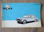 Handleidingen /Instructie - boekje  Peugeot 204  Gebruikt, Ophalen of Verzenden