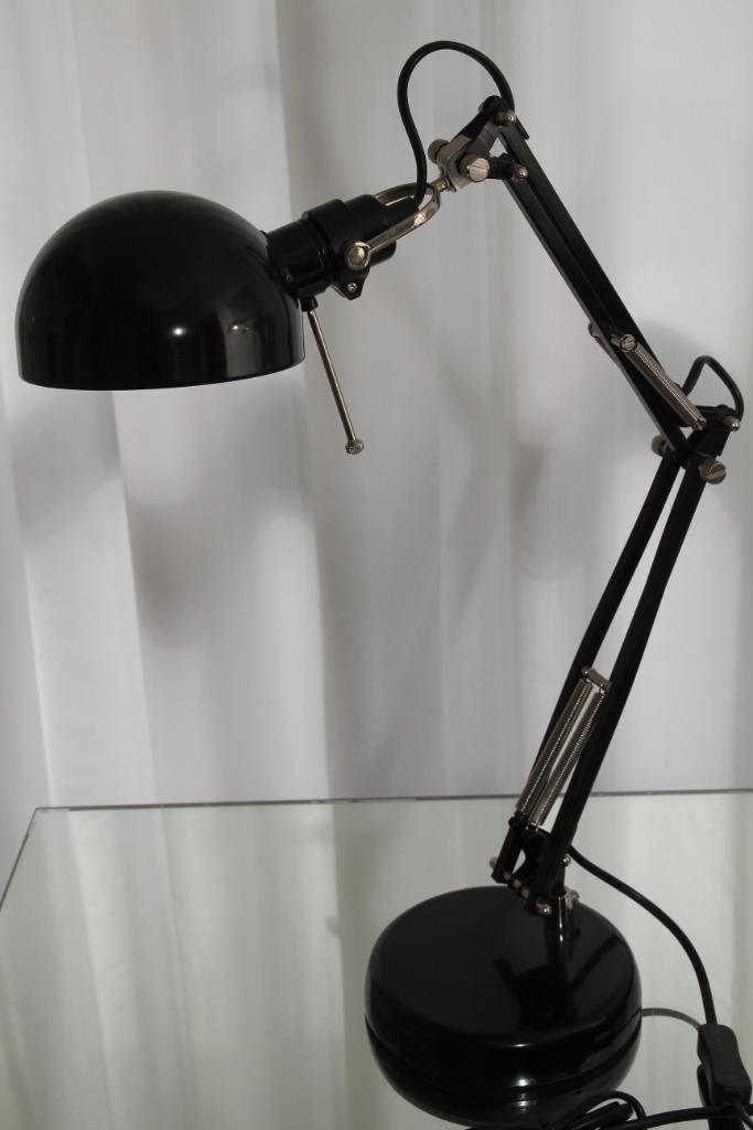Zwarte burolamp., Huis en Inrichting, Lampen | Tafellampen, Zo goed als nieuw, Minder dan 50 cm, Metaal, Ophalen