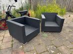 Loungeset fauteuils zonder kussens prima voor een tweede ron, Ophalen, Gebruikt, Stoel