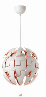 Moderne Hanglamp Wit/Koper, Ophalen, Zo goed als nieuw, Modern, Minder dan 50 cm