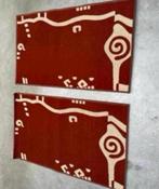 2 x vintage loper 60cm x 100cm kleden tapijten lopers, Gebruikt, 50 tot 100 cm, Bruin, Vintage lopers vloerkleden tapijten 2 stuks