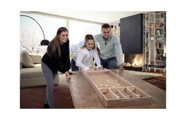 Longfield sjoelbak wedstrijd 200x41 incl. stenen €64.95, Hobby en Vrije tijd, Gezelschapsspellen | Bordspellen, Nieuw, Een of twee spelers