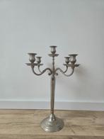 Zware kwaliteit kandelaar 5 kaarsen kleur zilver, Ophalen, Gebruikt, Overige kleuren, 50 tot 75 cm
